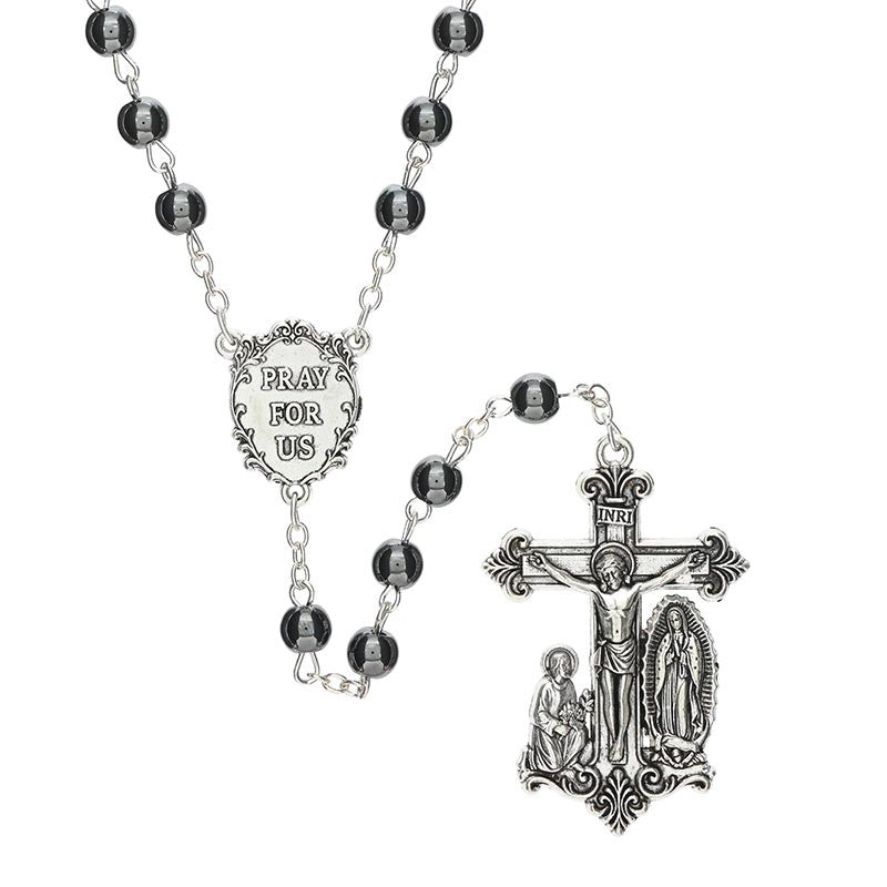 Hematite Our Lady of Guadalupe Guilia Signorelli Rosary
