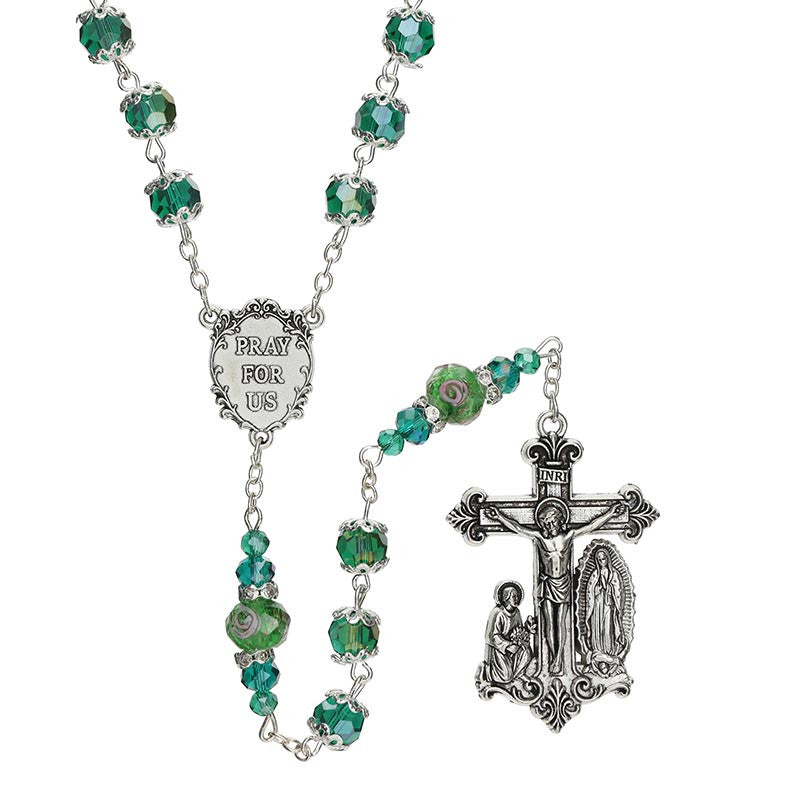 Emerald Our Lady of Guadalupe Guilia Signorelli Rosary