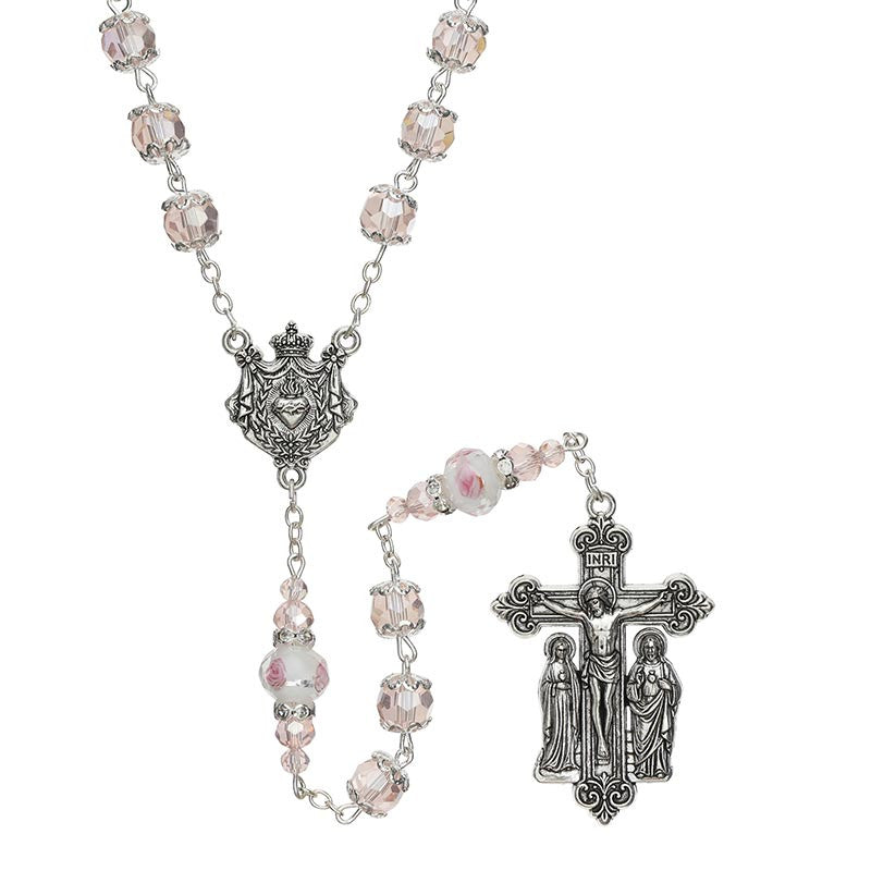 Pink Sacred Heart Guilia Signorelli Rosary
