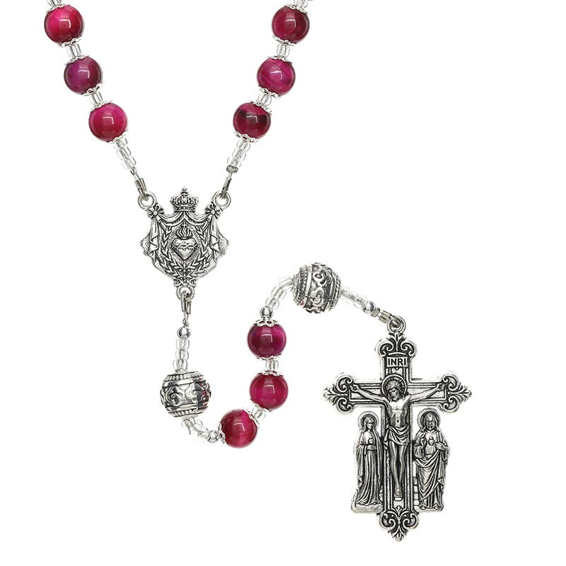 Sacred Heart Guilia Signorelli Rosary- Double Tigers Eye