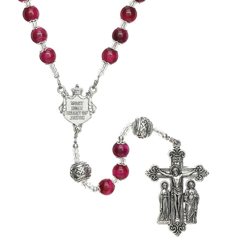 Sacred Heart Guilia Signorelli Rosary- Double Tigers Eye