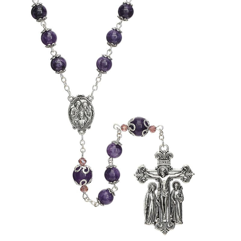 Holy Family Guilia Signorelli Rosary - Purple