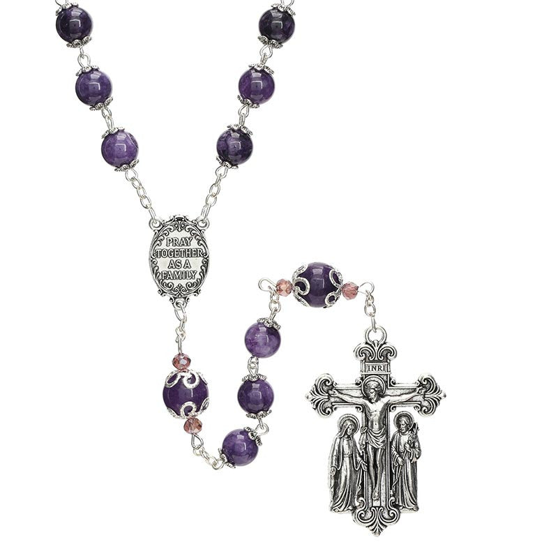 Holy Family Guilia Signorelli Rosary - Purple