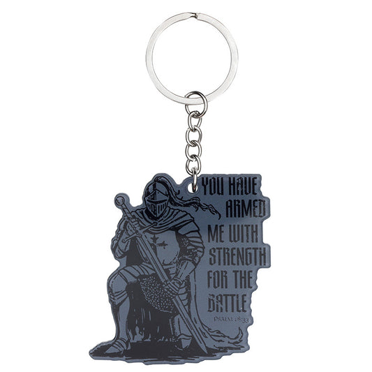 Armored in Strength Acrylic Keychain