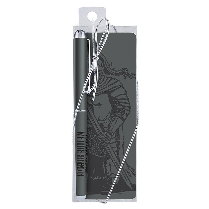 Armored in Strength Pen & Bookmark Set