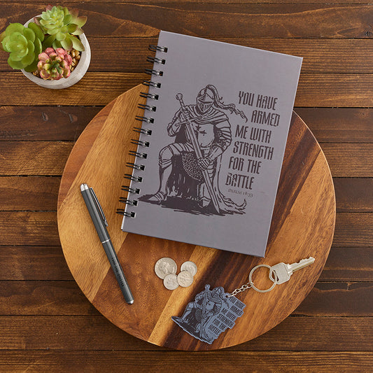 Armored in Strength Spiral Notebook