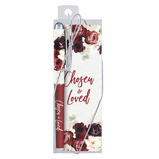 Loved & Chosen Pen & Bookmark Set