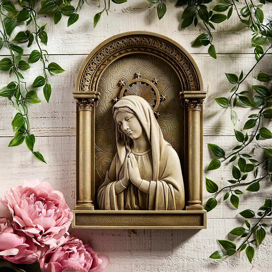 Ave Maria Arched Plaque
