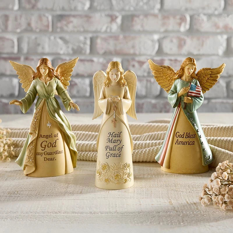 God Bless America Angel Figurine