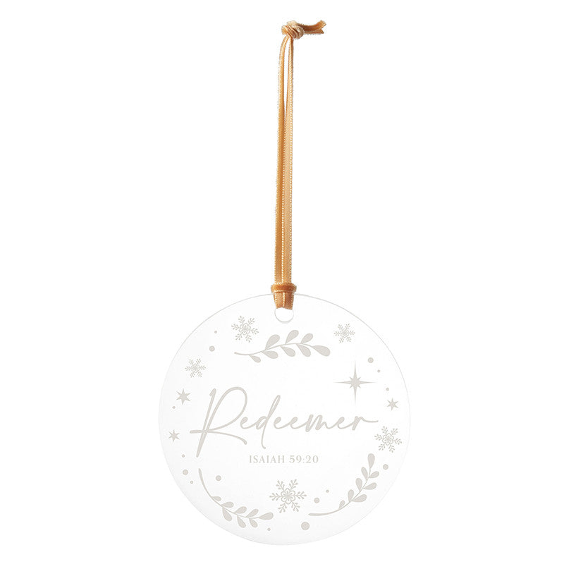 Christmas Ornaments - White Snow - 6/pk