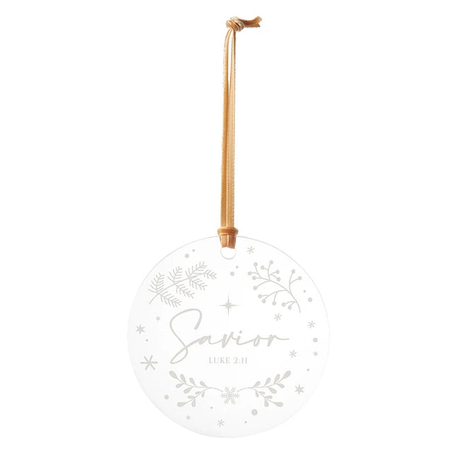 Christmas Ornaments - White Snow - 6/pk