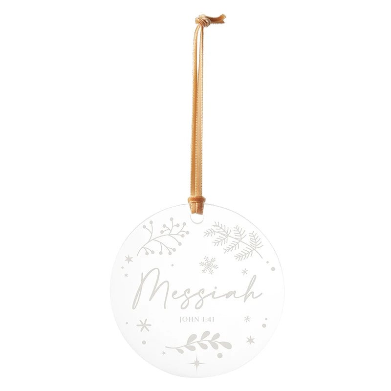 Christmas Ornaments - White Snow - 6/pk