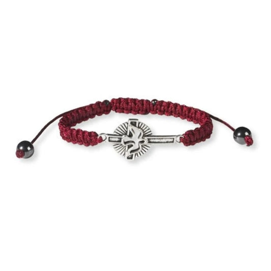 Holy Spirit Cross Corded Bracelet