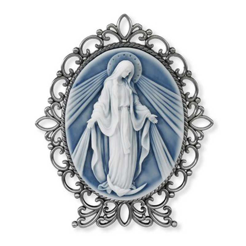 Our Lady of Grace Cameo Desk Stand