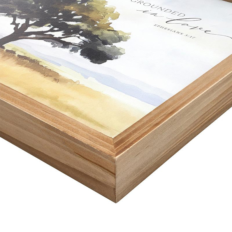 Tree of Life Framed Linen - Rooted And Grounded