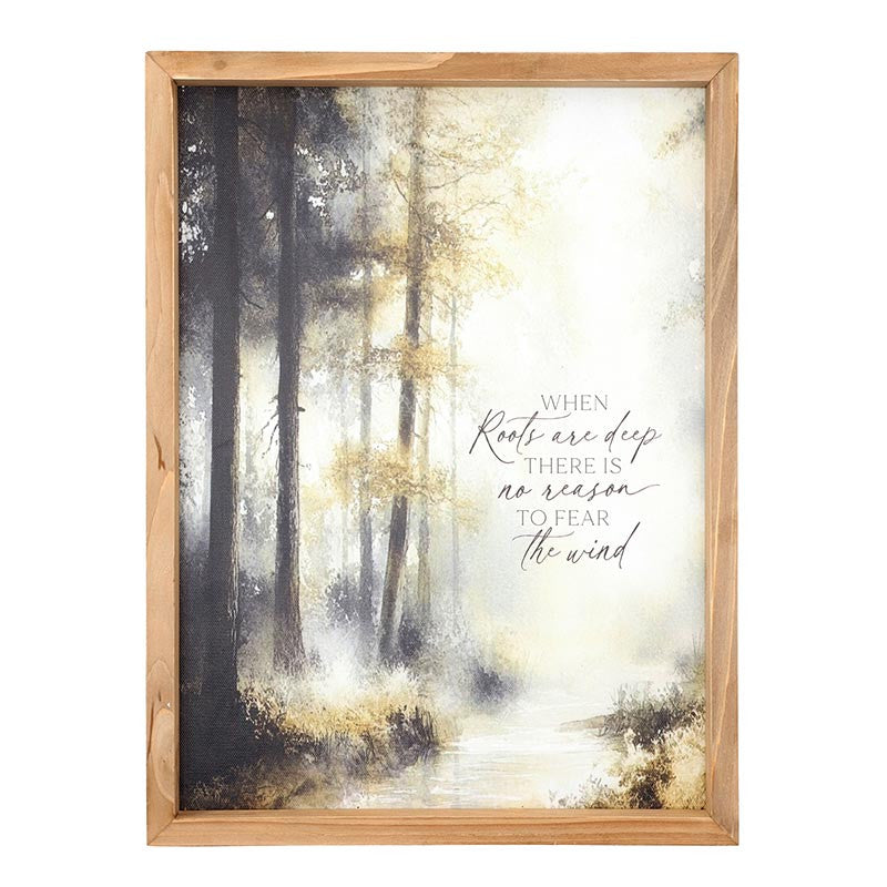 It is Well With My Soul Framed Linen - When Roots Are Deep