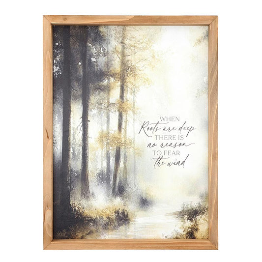 It is Well With My Soul Framed Linen - When Roots Are Deep