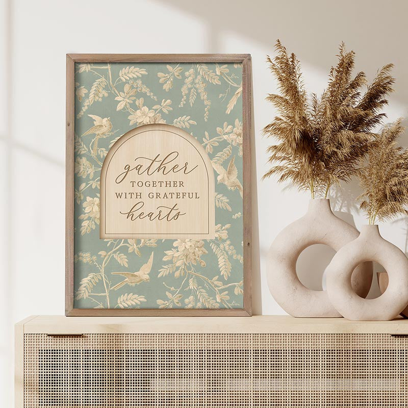 Where We Begin Layered Framed Sign - Gather Together