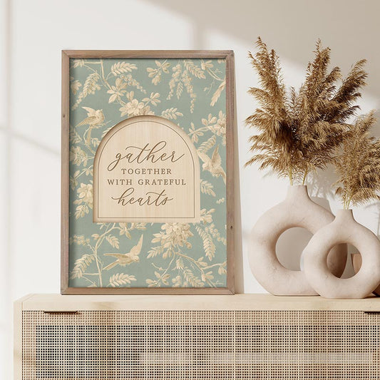 Where We Begin Layered Framed Sign - Gather Together