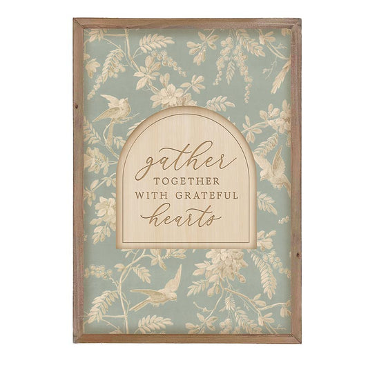 Where We Begin Layered Framed Sign - Gather Together