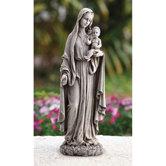 23" H Our Lady Of Grace and Baby Jesus Garden Statue