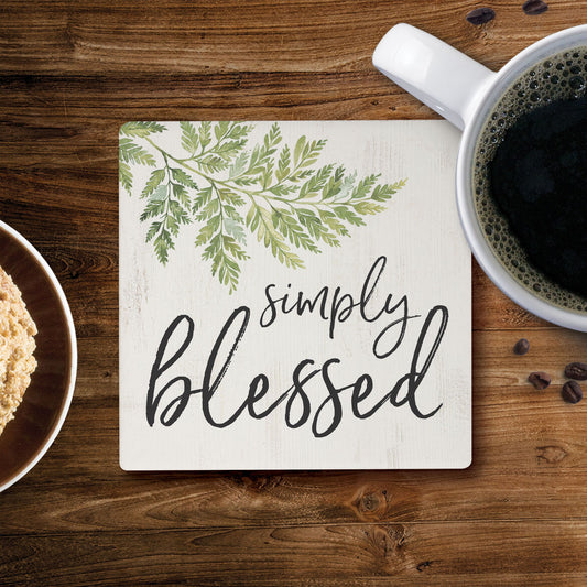 Blessings Collection Square Coaster - Simply Blessed
