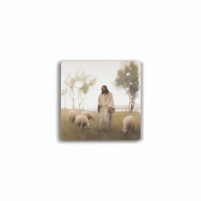 Coaster - Jesus & Sheep