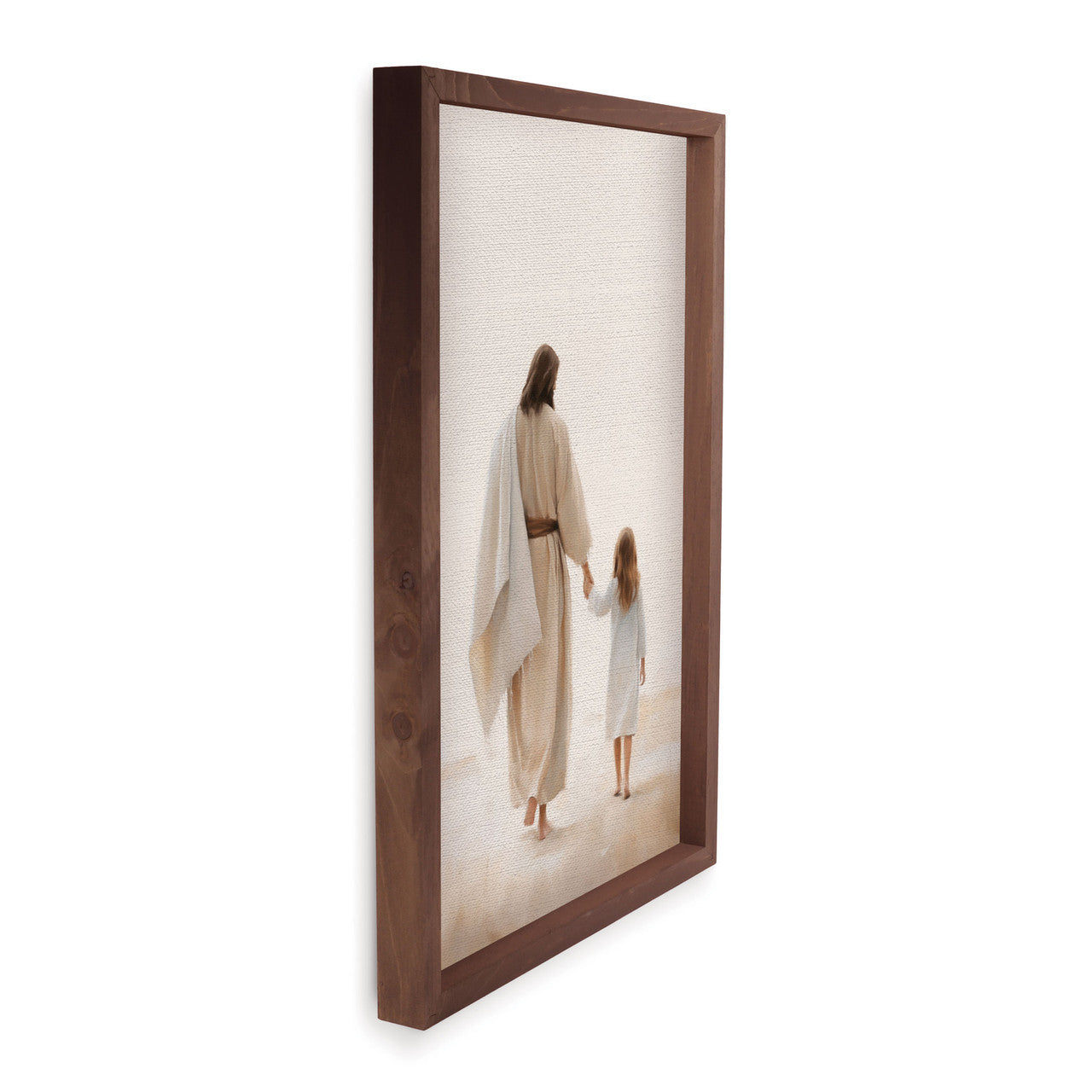 Wonderous Watercolors Collection Framed Linen Art - Jesus Walking - XL