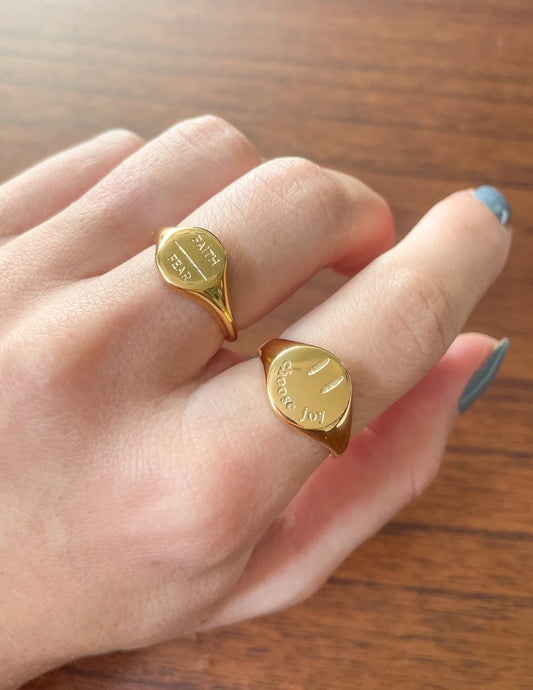 Gold Choose Joy Ring